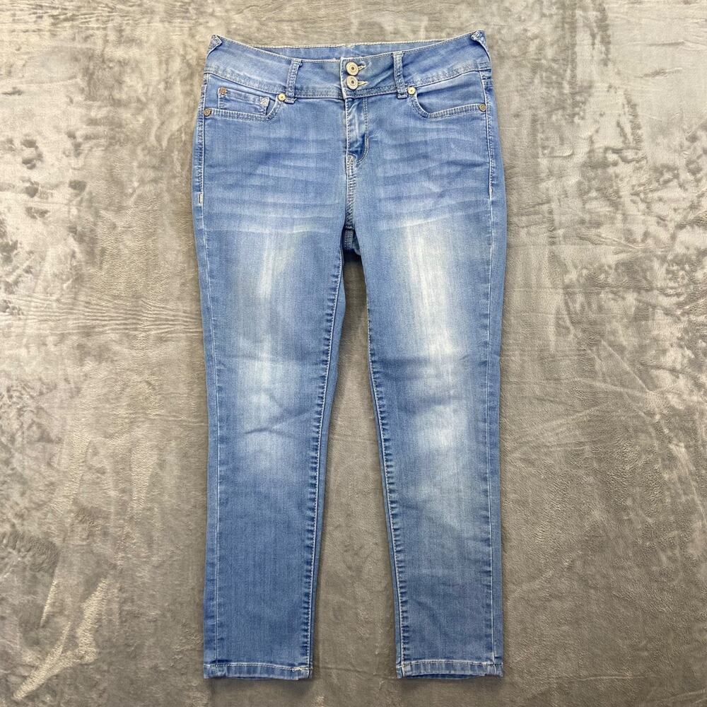 WallFlower Women's Skinny Jeans Size 32 Blue Light Wash Denim‎